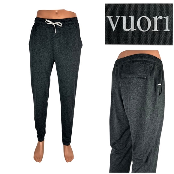 Vuori Mens XL Ponto Performance Pants V418 in Heather Gray Dreamknit Gym EUC